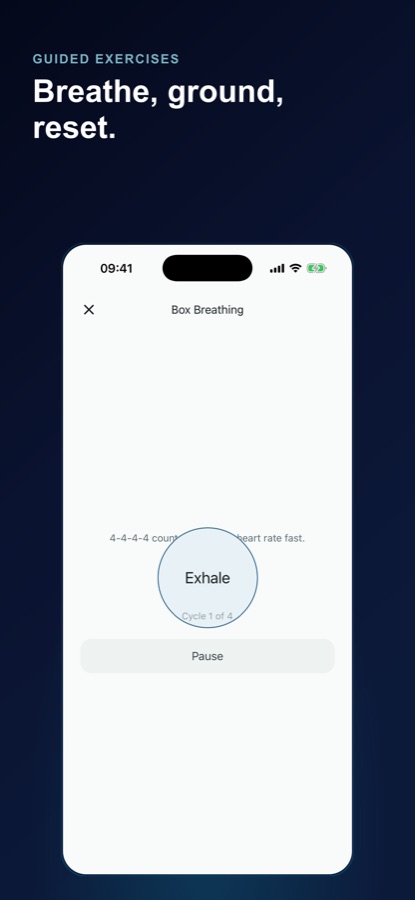 A screen from the Anger Management: Calm Down app