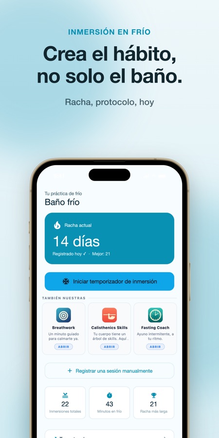 Captura de pantalla de Cold Plunge: Ice Bath Timer 1