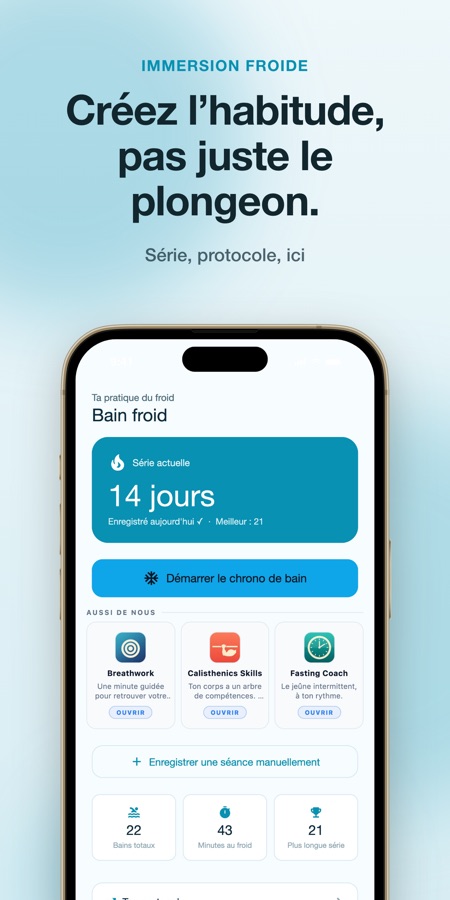 Capture d’écran de Cold Plunge: Ice Bath Timer 1