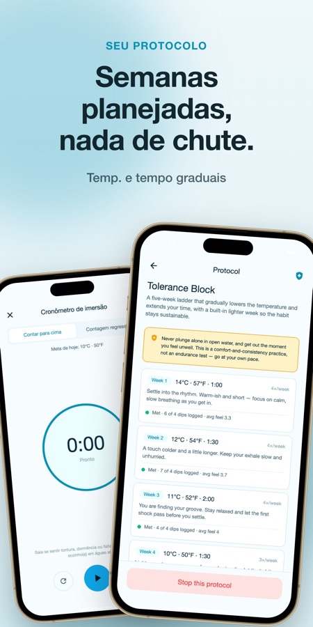 Captura de tela do app Cold Plunge: Ice Bath Timer 5