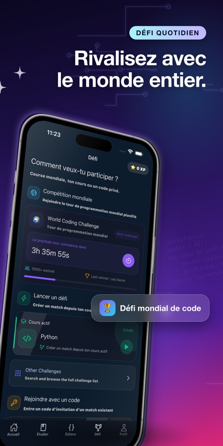 Capture d’écran de Apprendre Python: Cours Code 5