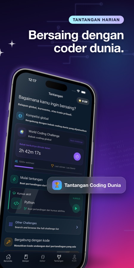 tangkapan layar Belajar Python: Kursus Code 5
