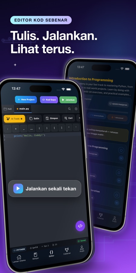 Tangkapan skrin Belajar & Amali Python 3