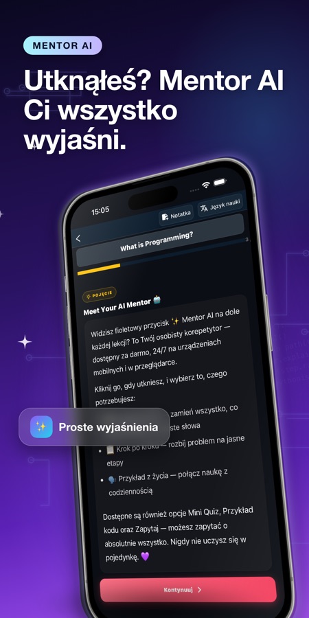 Zrzut ekranu aplikacji Nauka Python: kod i praktyka 3