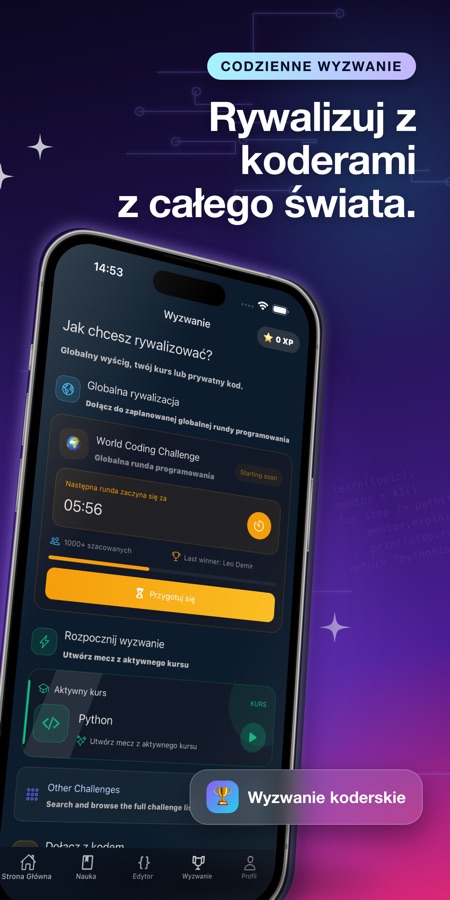 Zrzut ekranu aplikacji Nauka Python: kod i praktyka 5