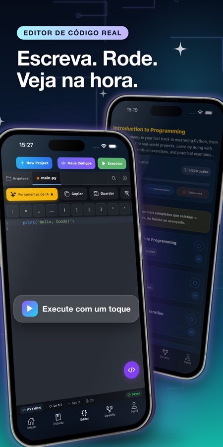 Captura de tela do app Aprender Python: Curso Code 4