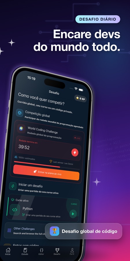 Captura de tela do app Aprender Python: Curso Code 5