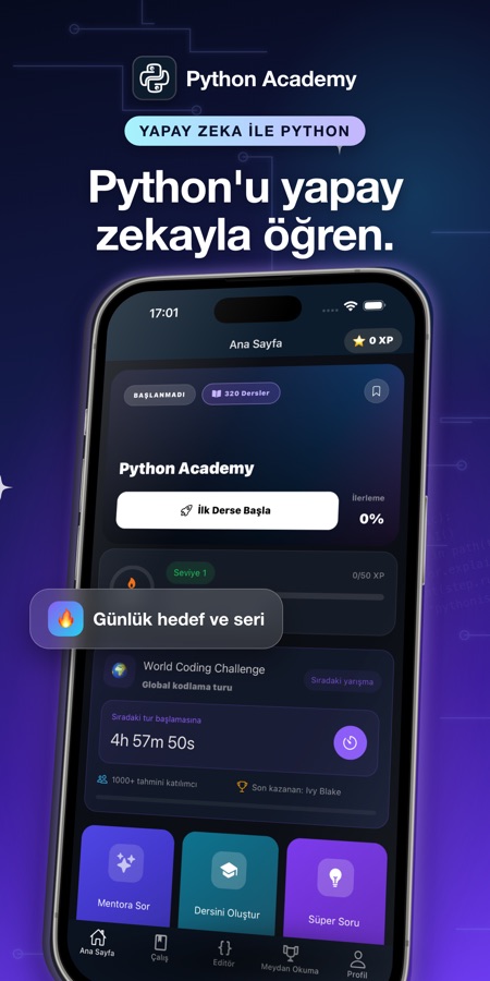 Python Öğren - Kodlama Kursu ekran görüntüsü 1