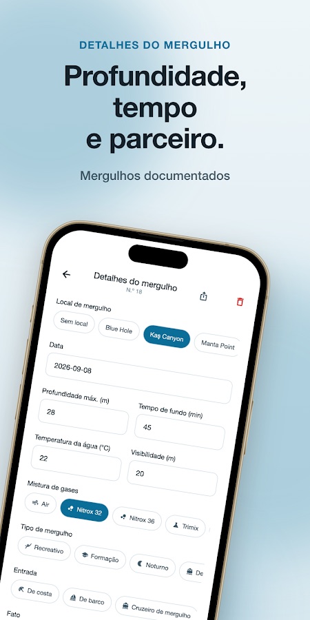 Captura de tela do app Dive Log: Scuba Logbook 4